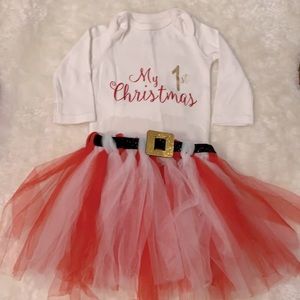 My first Christmas bodysuit and tutu skirt